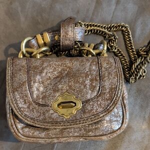 OrYany Metallic Brown Mini Bag with Chain Strap